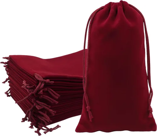 Vista 10 de Mandala Crafts Bolsas de terciopelo negro con cordón de 14 x 14 pulgadas, 10 bolsas grandes de terciopelo con cordón a granel para regalos de fiesta
