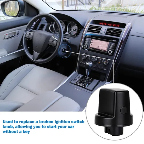 Vista 2 de Interruptor de encendido para llave de encendido compatible con CX-9 2007-2015 2007-2011 CX-7 2006-2007 Mazda 6 sin llave Juego de tapas
