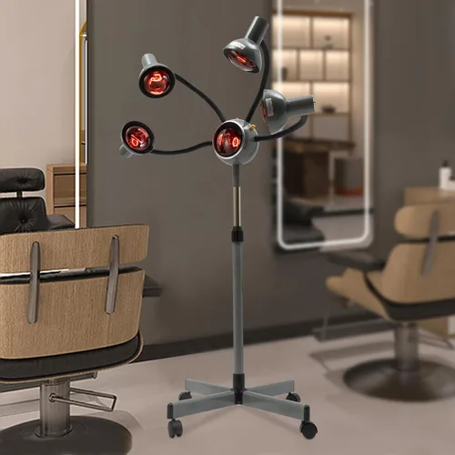Vista 2 de 5 cabezas salón lámpara infrarroja calor infrarrojo procesamiento de color de cabello secado cuidado del cabello