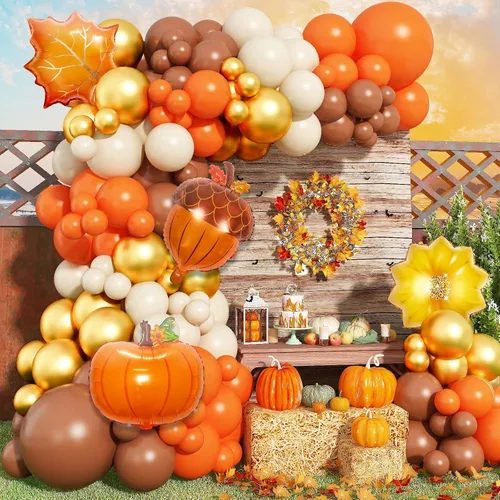 Vista 16 de Kit de guirnalda de globos negro, blanco y dorado, 115 piezas de arco de globos beige arena negro crema oro metálico con globos de papel de aluminio