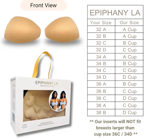 Vista 4 de Insertos de relleno push-up de estilo sin tirantes para mujer, para trajes de baño, sujetadores deportivos y ropa
