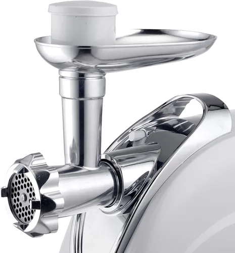 Vista 4 de Brentwood MG-400W - Picadora de carne eléctrica, relleno de salchichas, color blanco