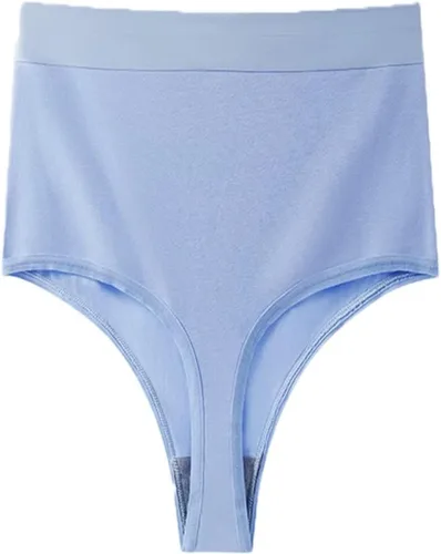 Vista 5 de Ropa interior de cintura alta para mujer, de algodón, cintura ancha, tangas de cintura alta para mujer, paquete (S2XL)