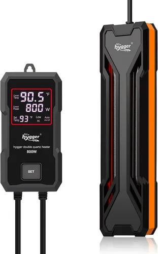 Vista 10 de hygger Calentador para Acuarios 300W/500W/800W/1000W, Calentador Sumergible para Tanque de Peces con Controlador LED Digital y Sistema Inteligente
