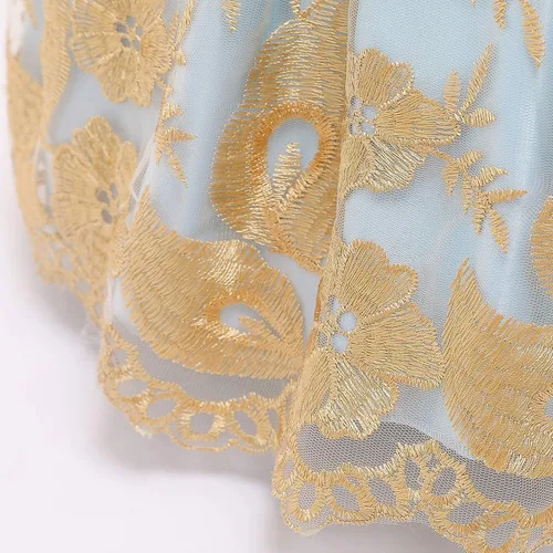 Vista 6 de NNJXD Vestido de princesa para bebé, con flores, para cumpleaños, bodas, fiestas