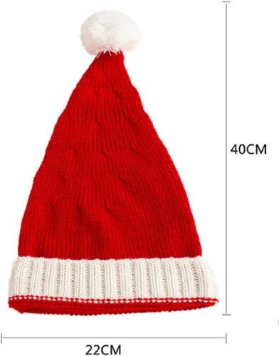 Vista 4 de Ankelesz Gorro de Navidad de invierno para madre y bebé, gorro de punto para padres e hijos, gorro de ganchillo Santaa