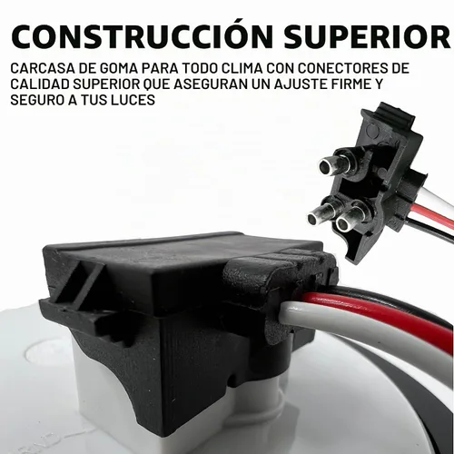 Vista 2 de Enchufe de luz de remolque de camión de 3 cables, 10 conectores moldeados de 3 puntas, conector de arnés de coleta en ángulo recto para frenado