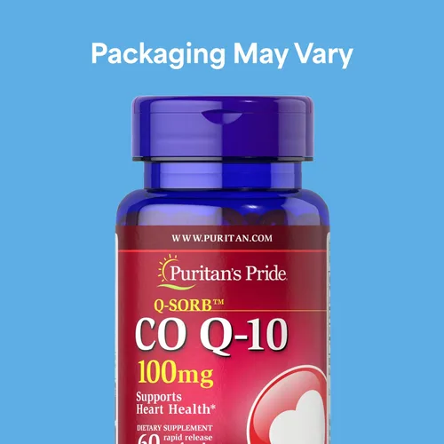 Vista 2 de Puritan's Pride Coenzima CoQ10 100 mg, suplemento dietético para la salud cardíaca, presión arterial, salud oral de las encías y apoyo al