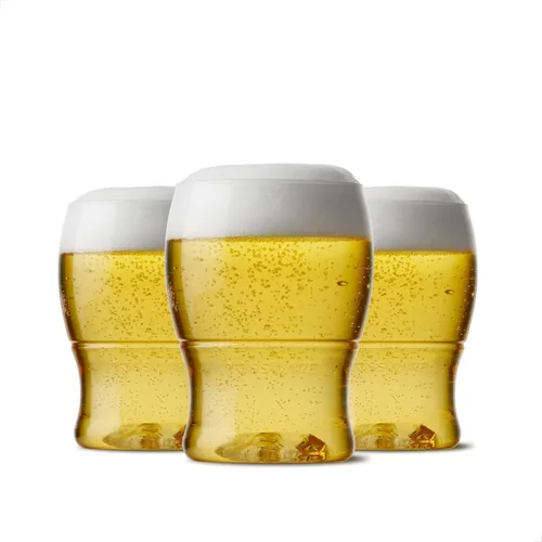Vista 9 de TOSSWARE POP - Juego de 12 mini vasos de cerveza de plástico transparente, reciclables, irrompibles y transparentes, 12 unidades (paquete de 1)