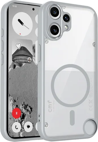 Vista 671 de Funda magnética transparente compatible con Xiaomi 17T, color negro 2 en 1 PC + TPU cubierta de teléfono a prueba de golpes, carcasa protectora