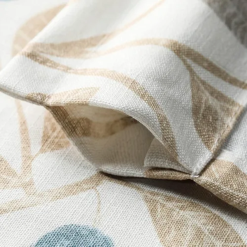 Vista 2 de VOGOL Cortinas con estampado de pájaros campestres, 30 x 24 pulgadas, 2 paneles, beige Linen Look Texture, Decorative Small Window Treatment