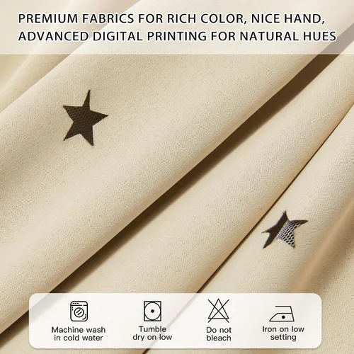 Vista 3 de XiDi - Cortinas beige con superposición transparente para sala de estar y dormitorio, ventana pequeña, 2 paneles, 80% de oscurecimiento, cortinas