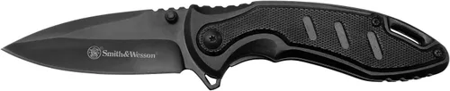 Vista 5 de Smith & Wesson CK400 5.4in High Carbon S.S. Folding Knife with a 2.2in Drop Point Blade and Stainless Steel Handle for Outdoor