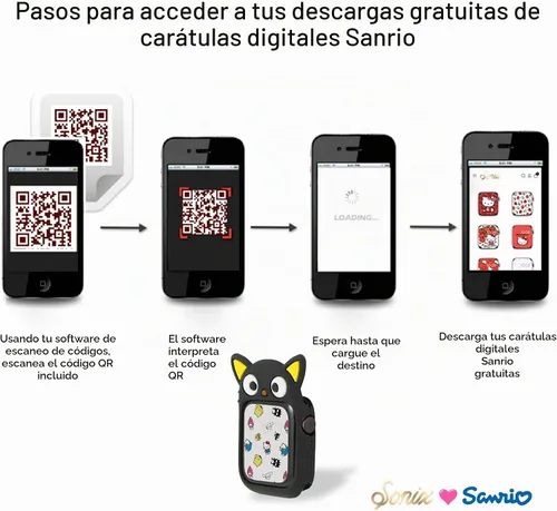 Vista 7 de Sonix x Sanrio Apple Watch Cover Estuche Protector de Goma para Apple Watch Estuche de Parachoques Se Ajusta a 38mm/40mm/41mm Chococat