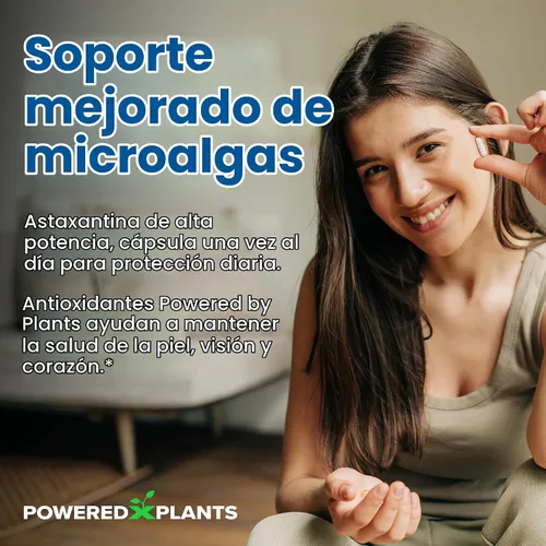 Vista 2 de Astaxantina liposomal 24 mg + licopeno 50 mg - 60 cápsulas Potente antioxidante para ojos, piel, corazón e inmune Complejo de microalgas