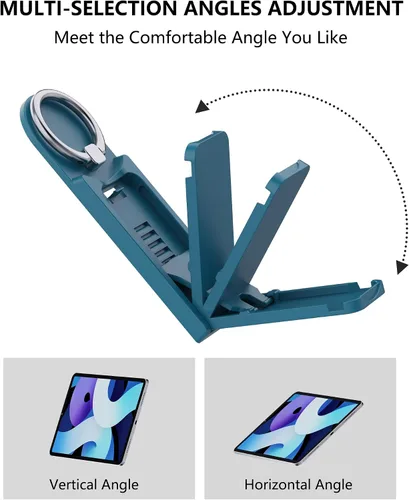 Vista 4 de Soporte universal para tableta con soporte de anillo integrado, paquete de 2 soportes ajustables para tableta multifunción con parche adhesivo