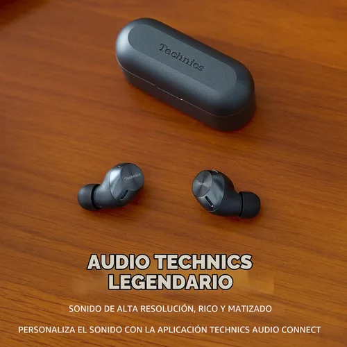Vista 2 de Technics Auriculares Inalámbricos Bluetooth HiFi True Wireless Multipoint Earbuds II, Cancelación Activa de Ruido, Conectividad Multipunto de 3