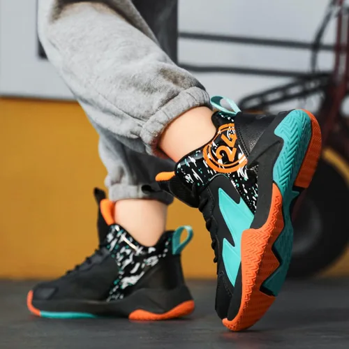 Vista 6 de Zapatos de baloncesto deportivos antideslizantes para niños