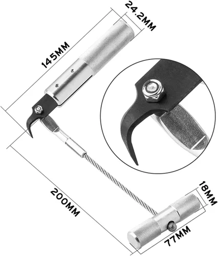Vista 2 de Kit de herramientas de eliminación de parabrisas 7pc automotriz de extracción de vidrio de viento herramienta de mano removedor de parabrisas