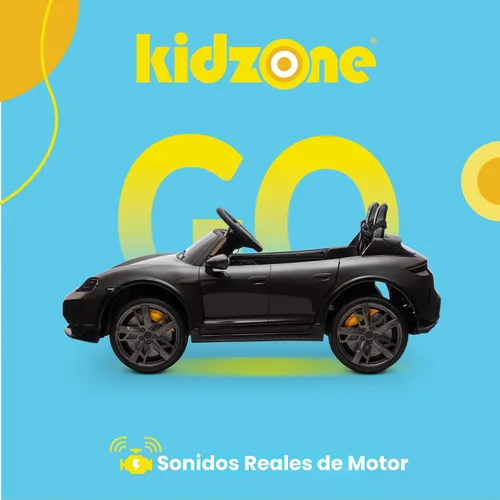 Vista 2 de Kidzone - Auto de 2 plazas para niños de 37 a 96 meses, color negro