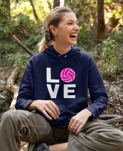Vista 3 de Tstars Sudaderas con capucha para adolescentes y mujeres con diseño de voleibol