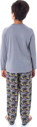 Vista 4 de INTIMO Monster Jam Trucks - Conjunto de pijama de 2 piezas para niños, máxima destrucción