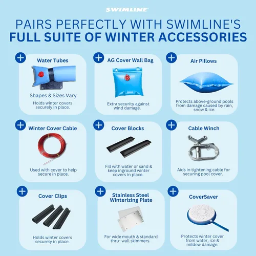 Vista 7 de Swimline Hydrotools Supreme Guard - Cubierta resistente de invierno, de 15 pies, de color verde/negro y con cabrestante y cable, para piscinas