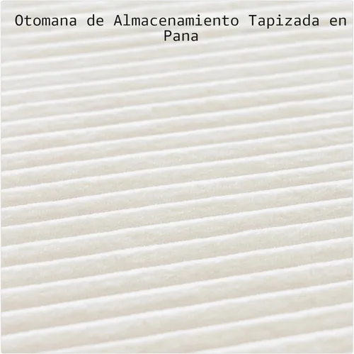 Vista 5 de Banco tapizado de pana de 55 pulgadas con brazos enrollados para dormitorio, color blanco