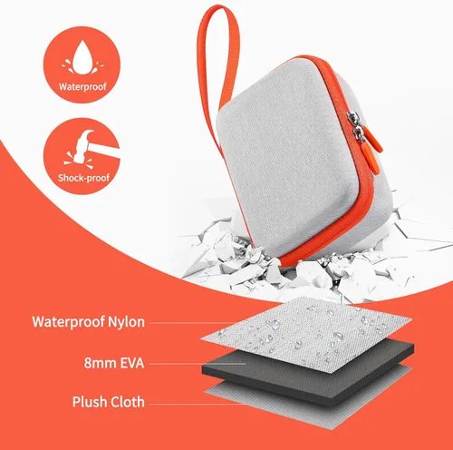 Vista 3 de Funda de viaje compatible con Yoto Mini, funda protectora rígida compatible con Mini Player 2024, funda portafolio de tarjetas de audio para niños