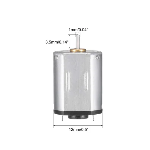 Vista 3 de uxcell Micro Motor DC 9V 26500-27000RPM Motor de alta velocidad para coches DIY Control remoto