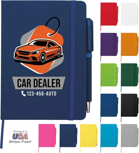 Vista 14 de Cuaderno Diario Personalizado – Cuaderno Personalizado de 5" x 7" (5 x 7 pulgadas) con Nombre, Texto o Logotipo – Diario Personalizado de 100