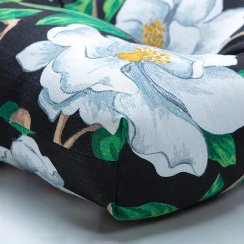 Vista 4 de Pillow Perfect Cojín floral para asiento de silla de interior/exterior, acolchonado, resistente a la intemperie y a la decoloración, 19 x 19