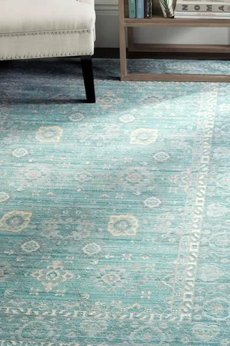 Vista 6 de SAFAVIEH Valencia Collection - Alfombra para pasillo, 2 pies 3 pulgadas x 12 pies, alpina y multicolor, diseño bohemio chic envejecido, no desprende