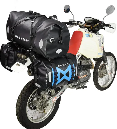 Vista 3 de WILD HEART Bolsa impermeable alforja de motocicleta 50L Bolsa de tanque Bolsa lateral de motor