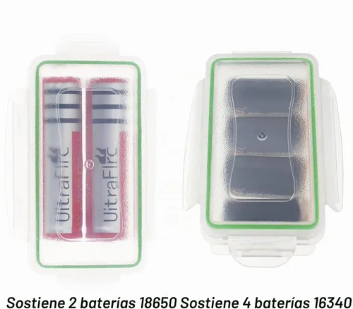 Vista 4 de 18650 Estuche de almacenamiento de batería de plástico impermeable para baterías 18650 y 16340 (paquete de 4)