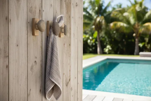 Vista 4 de Sea Stones Coast Hook - Gancho para abrigos, seleccionado a mano, gancho de pared de piedra natural con elegante placa trasera de madera, cuelga tus