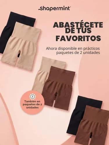 Vista 8 de EMPETUA Shapermint - Shorts moldeadores de cintura alta, para control del abdomen, tallas de S a Plus