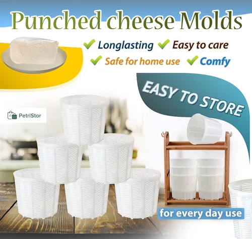 Vista 8 de PetriStor Molde de queso suave para hacer queso de 1.85 cuartos de galón, molde para hacer queso, molde en forma de queso crema, suministros caseros