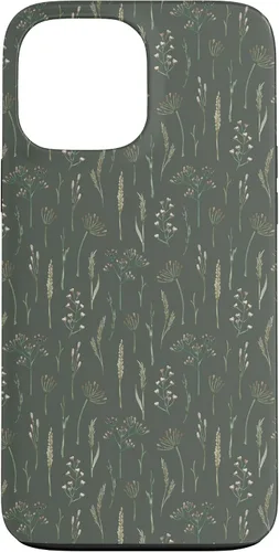 Vista 24 de Neutral Boho Dried Wildflower Meadow Botanical (Olive) Case for iPhone 17