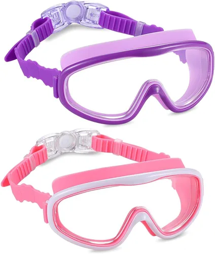 Vista 10 de 2 Pack Kids Swim Goggles, Swimming Glasses for Children from 3 to 15 Years Old