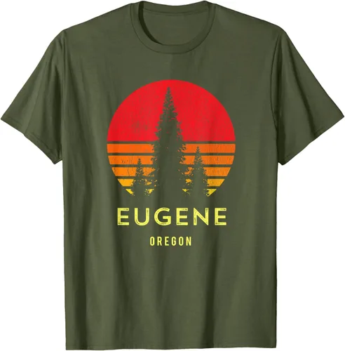 Vista 43 de Camiseta Eugene Oregon, Negro, S