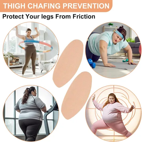 Vista 3 de Parches transparentes antifricción para muslos para mujer, paquete de 12 protectores invisibles para muslos, prevención de rozaduras, impermeables