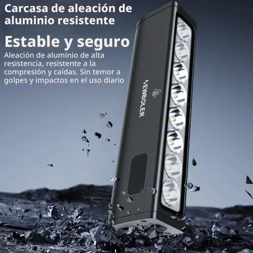 Vista 7 de Luces de bicicleta, luz de bicicleta de 4800 lúmenes con 4 modos, 14000 mAh USB-C recargable luz de bicicleta para bicicleta para conducción