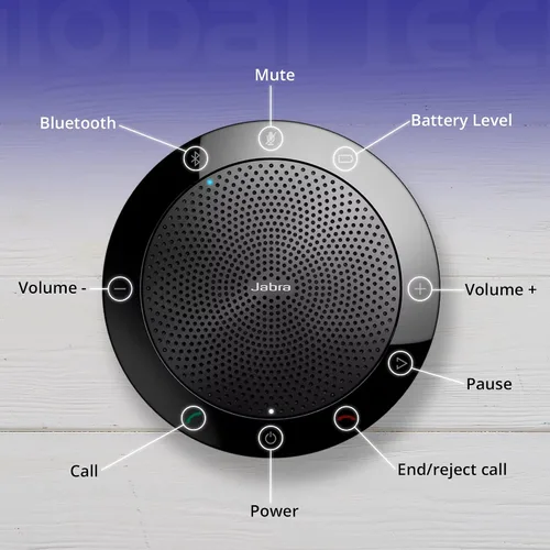 Vista 7 de Speak 510+ MS Altavoz Bluetooth con micrófono – Altavoz para computadora, tableta, teléfono inteligente, versión de equipos con dongle Bluetooth