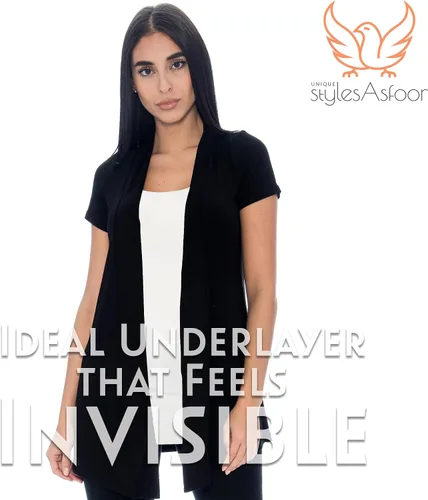 Vista 5 de UNIQUE STYLES ASFOOR Camisetas sin mangas para mujer, camisetas sin mangas extra largas para mujer