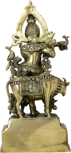 Vista 3 de Krishna latón coleccionable artesanía Arte bh06562