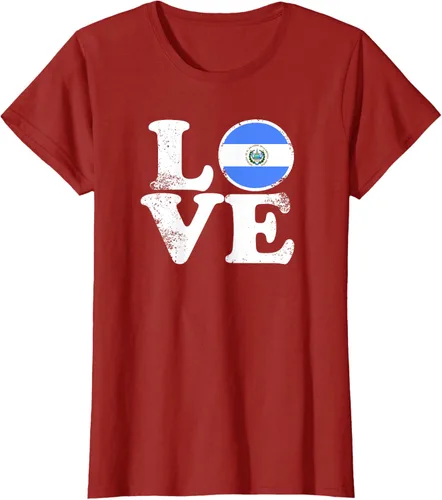 Vista 74 de Love El Salvador Flag tShirt Home Pride Distressed Tee T-Shirt