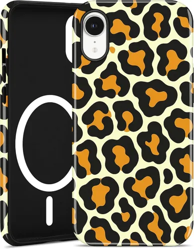 Vista 96 de Jusy Compatible con MagSafe Brown Tortoise Shell Print Phone Case para iPhone 7/8/SE, funda protectora magnética de lujo de TPU suave