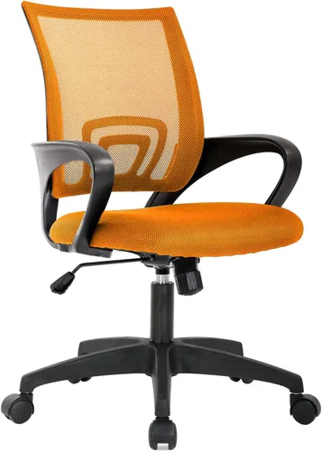 Vista 17 de Meet perfect Silla de oficina con respaldo medio, moderna silla ejecutiva de escritorio para computadora, silla giratoria con ruedas, silla