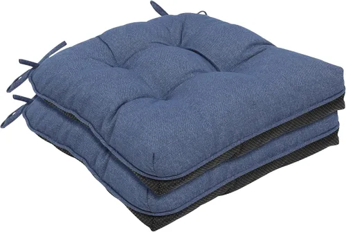 Vista 11 de RACE LEAF Cojines para sillas de comedor, paquete de 4 unidades, almohadillas de espuma viscoelástica para sillas de cocina con lazos y respaldo